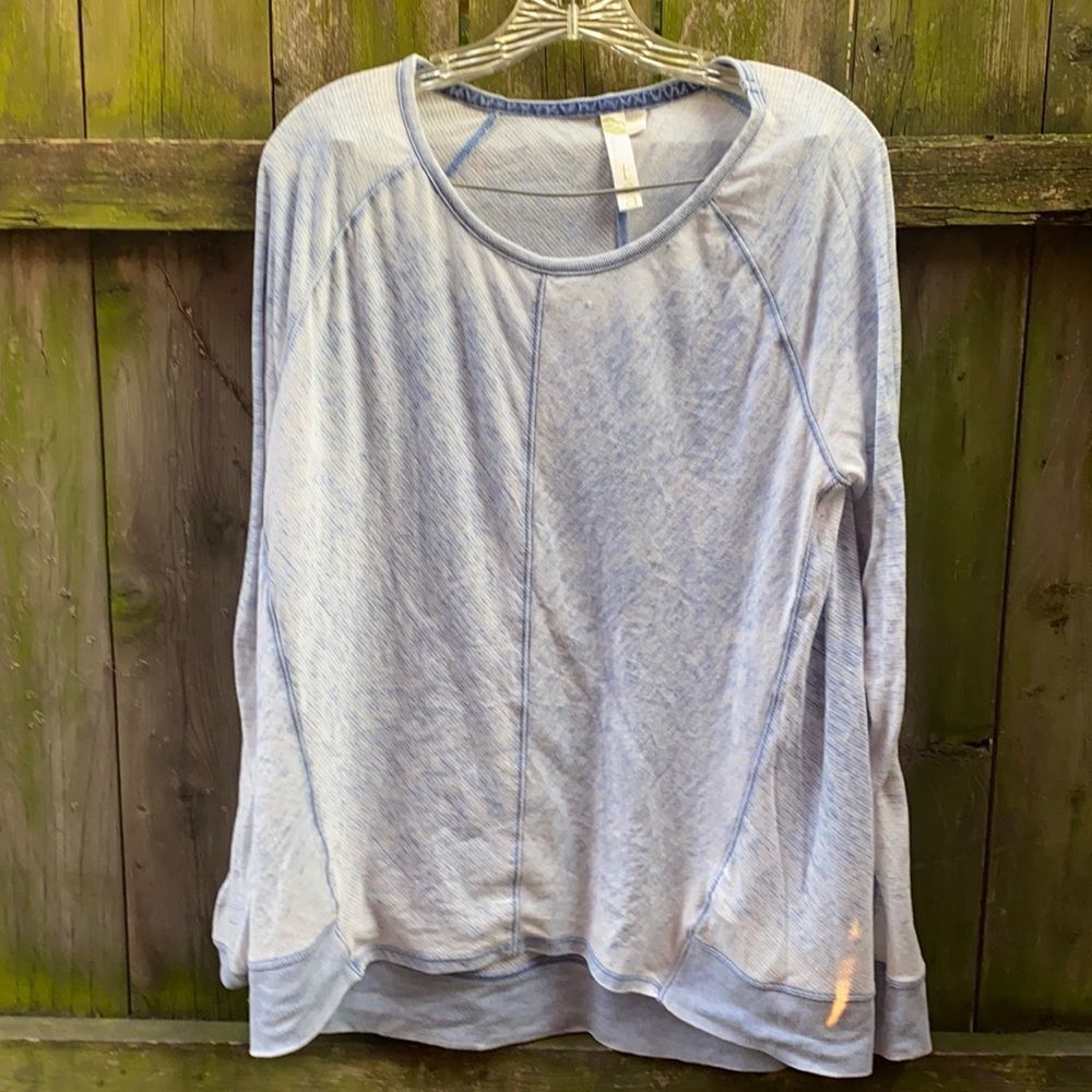 Green Tea blue top sz. L